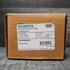 Siemens 97UMM0416 Current Sensitive Relay 4-6 Amps 120 VAC 50/60 Hz *NEW IN BOX*