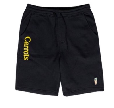 Carrots by Anwar Carrots Workmark Sweat Shorts Black Elastic Waist Men Small