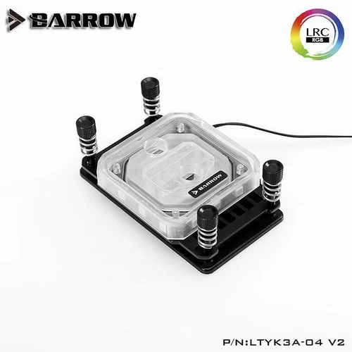 Barrow Acrylic Micro Jet CPU Waterblock, LRC 2.0 RGB, AMD AM4 / AM5 - Black