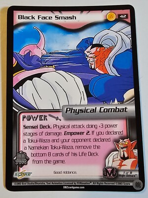 Black Face Smash 2003 Score Limited Dragon Ball Z DBZ TCG #42 | eBay