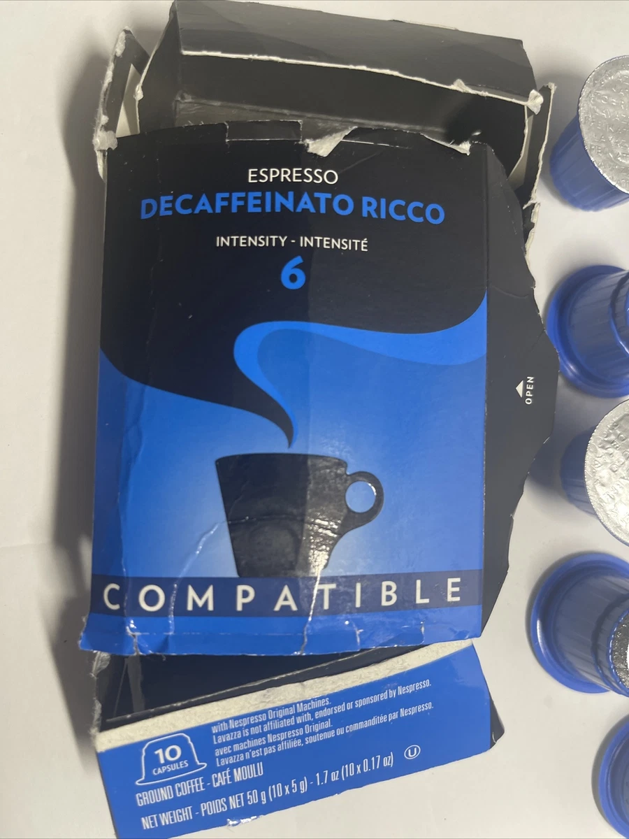 Lavazza Decaffeinato Ricco Espresso Coffee Capsules intensity 9 Pods