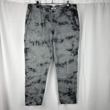 L'Agence Women's LA't Grey  Black Tie Dye Boyfriend Pants size 24 Made In USA