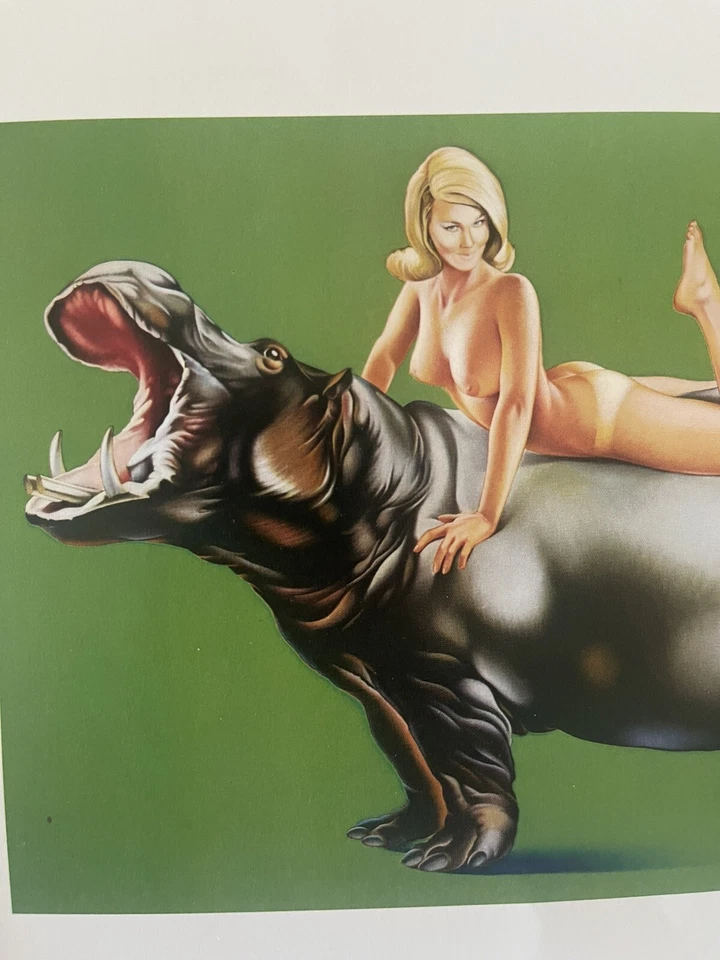 Mel Ramos Hippo Matted Print From Estate Approved 90s Portfolio Foto 2 de 4