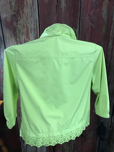 zenergy chicos1 lace cut jacket full zip lime green...........................b4 - Picture 4 of 5