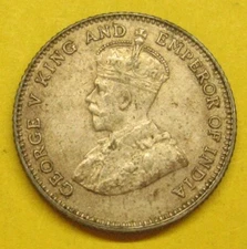 1927 Straits Settlements 10 Cents Silver British Colonial Malaysia Take a Look