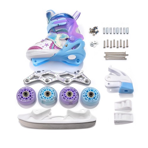 Inline Roller 4IN1 Skates Size 9-1 Children's Kids Skate Inline Skates LED XS-L - Picture 46 of 67
