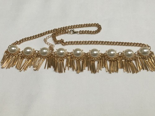 INC White Faux Pearl Cabochon Chain Gold Plated 22-25" Necklace $36.50 New IN243 - Picture 4 of 5
