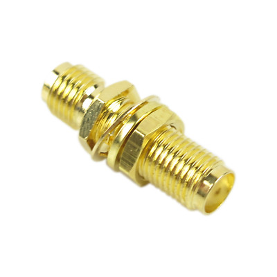 SMA Female Jack to SMA Female Jack with Nut Bulkhead RF Coax Adapter Connector