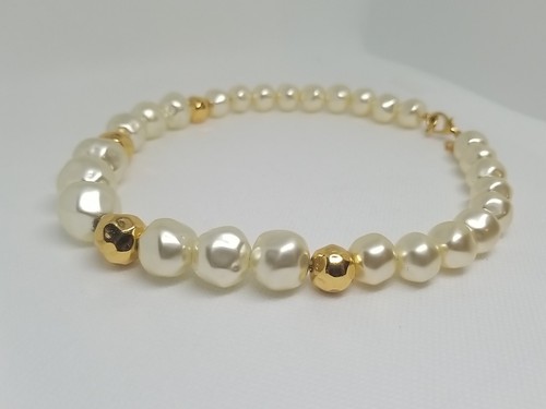 Rare Find Authentic Christian DIOR Pearl Choker Gold Tone Vintage Necklace 16" - Picture 6 of 11