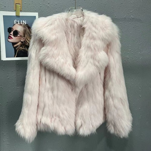 Damen Strick Echt Pelz Mantel Luxus Anzug Revers Dick Warm Mode Kurzjacke - Bild 32 von 36