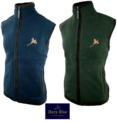 Hazy Blue Mens Newton Pheasant Fleece Bodywarmer Gilet Shooting Game  Hunting UK