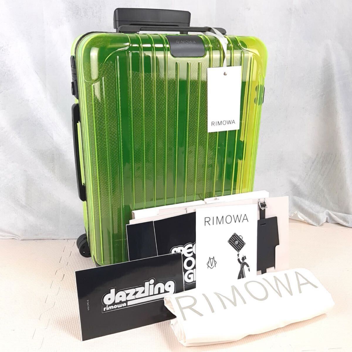 RIMOWA Essential Cabin 36L Neon Lime Suitcase, 4-Wheel, TSA RIMOWA Essential Cabin 36L Neon Lime Suitcase, 4-Wheel, TSA