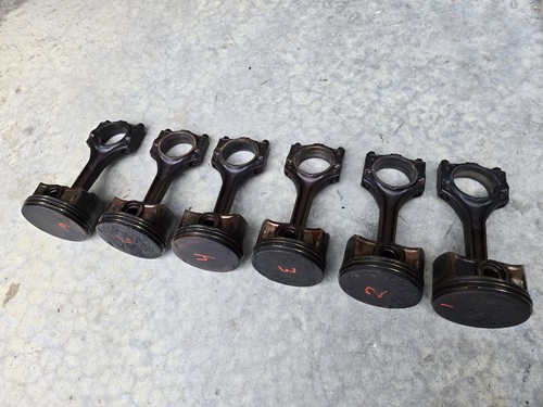BMW E46 330i E39 530i E60 E53 X5 E83 X3 Z3 Z4 OEM Set 6 pistons and rods M54B30 - Picture 8 of 10