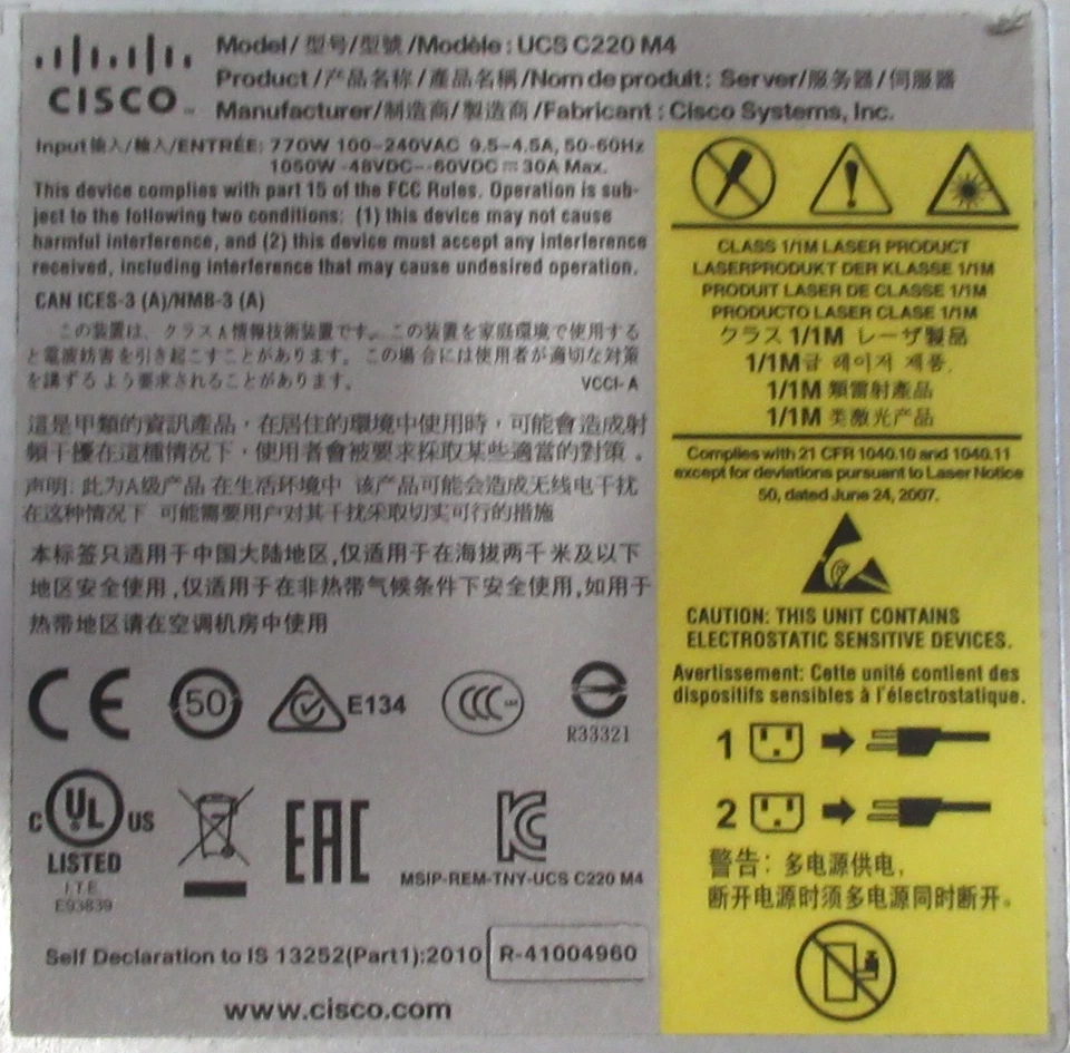 Cisco UCS C220 M4 UCSC-C220-M4S 8x 2.5" SAS Bay 1U Server CTO - Image 2 of 4