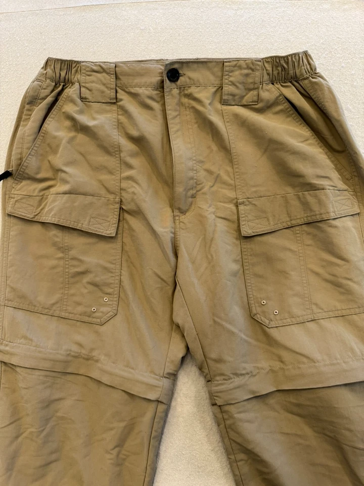 Pantalones grandes de pesca con cremallera para hombre senderismo al aire libre Foto 2 de 4