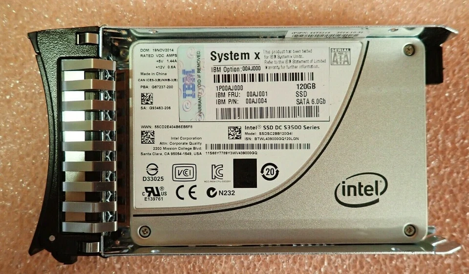 IBM Lenovo 120GB SATA 6Gb MLC 2.5" Solid State Drive SSD 00AJ001 00AJ004 00AJ000 - Image 2 of 4