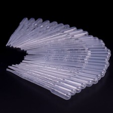 200Pcs 3ml Disposable Plastic Eye Dropper Transfer Lab Graduated Pipettes Kit US