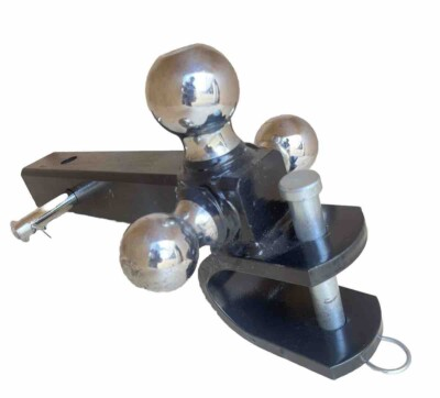 #ad Tri Ball Hitch Trailer Mount U Clevis Pintle Solid 2” Shank Tow Hitch $64.99