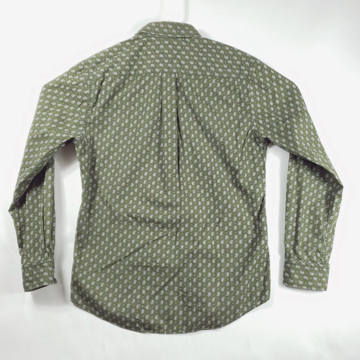 売れ筋商品|||トミー ヒルフィガー カットソー トップス レディース Plus Size Cotton Paisley-Print Utility Shirt White Tommy Hilfiger Shirt Men Medium Green Slim Fit Long Sleeve