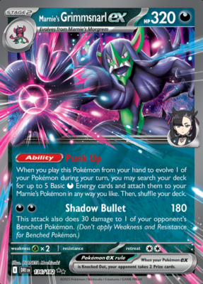 Marnie's Grimmsnarl ex (136/182) Double Rare | Pokemon SV10