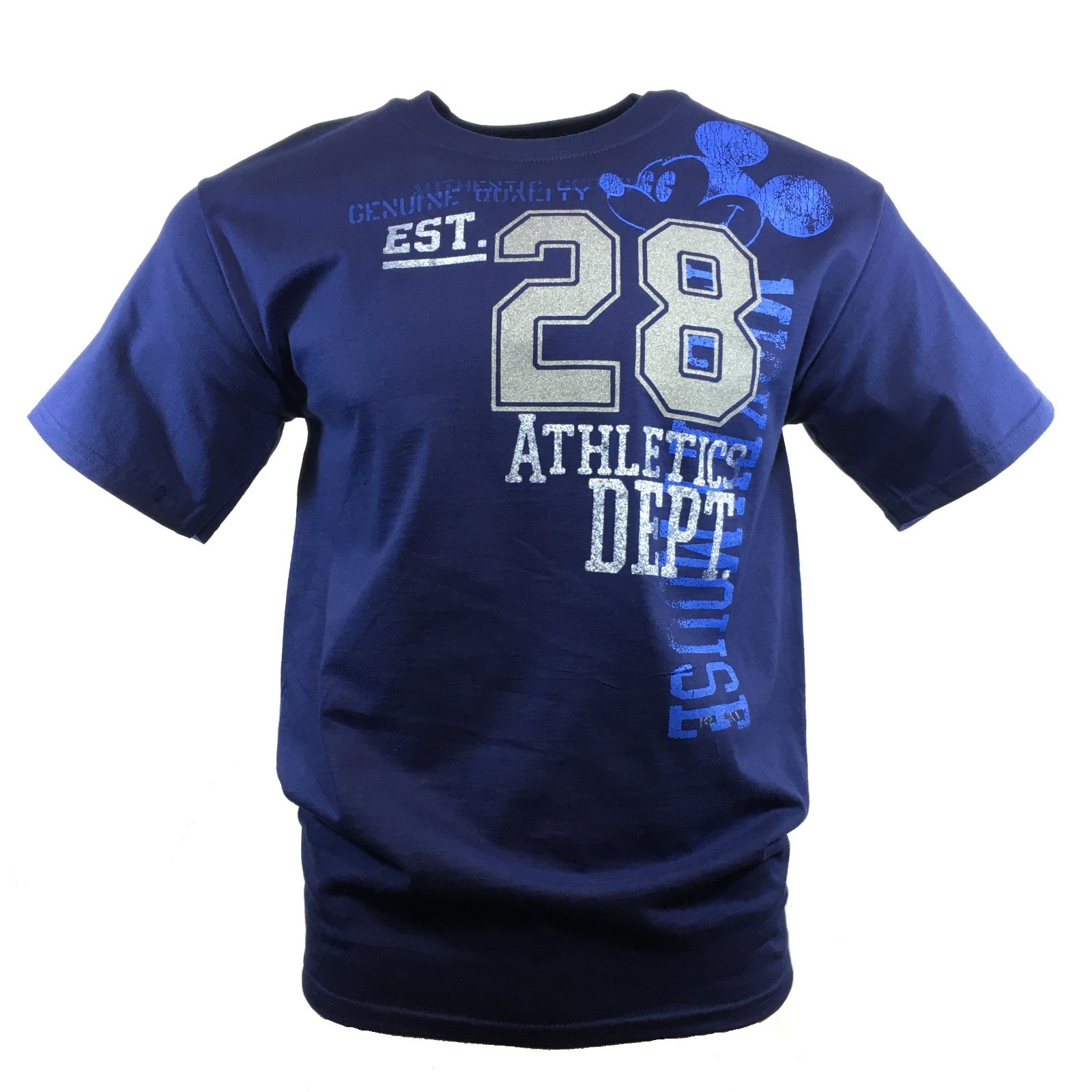 DISNEY Men's Tshirt MICKEY MOUSE EST 28 ATHLETICS DEPT Retro Classic