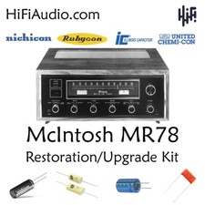 McIntosh MR78 sintonizzatore restauro recap riparazione aggiornamento kit ricostruzione condensatore
