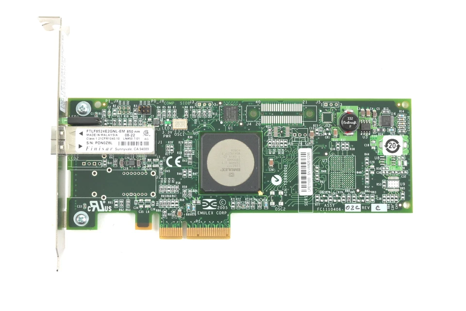 Emulex LightPulse LPE11000-E 4GB PCIEx4 1-Port Host Bus Adapter Fibre Channel - Image 2 of 4