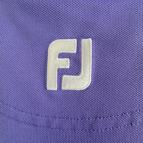 FootJoy FJ Men's Medium Purple Plaid Inner Short Sleeve Stretch Polo Golf Shirt - Picture 7 of 7