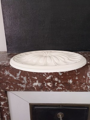 Rosace Plafond Staff Plâtre Armé 49,5cm - Moulure Neuve - Fabriquée En France