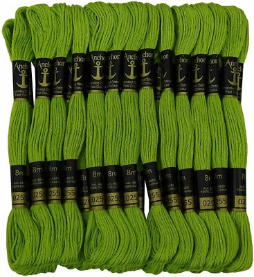 Anchor Threads Hand Embroidery Cross Stitch Sewing Stranded Cotton Thread Green