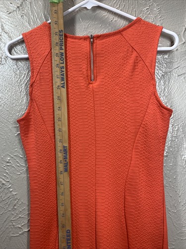 Divided Womens Orange Sleeveless Sheath Dress Textured Size 4 - Picture 5 of 6