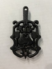 Vintage Cast Iron Heavy Trivet Hot Plate Kitchen Miniature Decoration