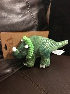 green dinosaur dog toy