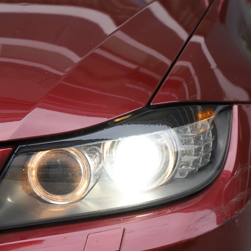 Headlight Eyebrow Sticker Dark Black Film Tint For BMW 3 Series E90 2005-2012 - Picture 5 of 12
