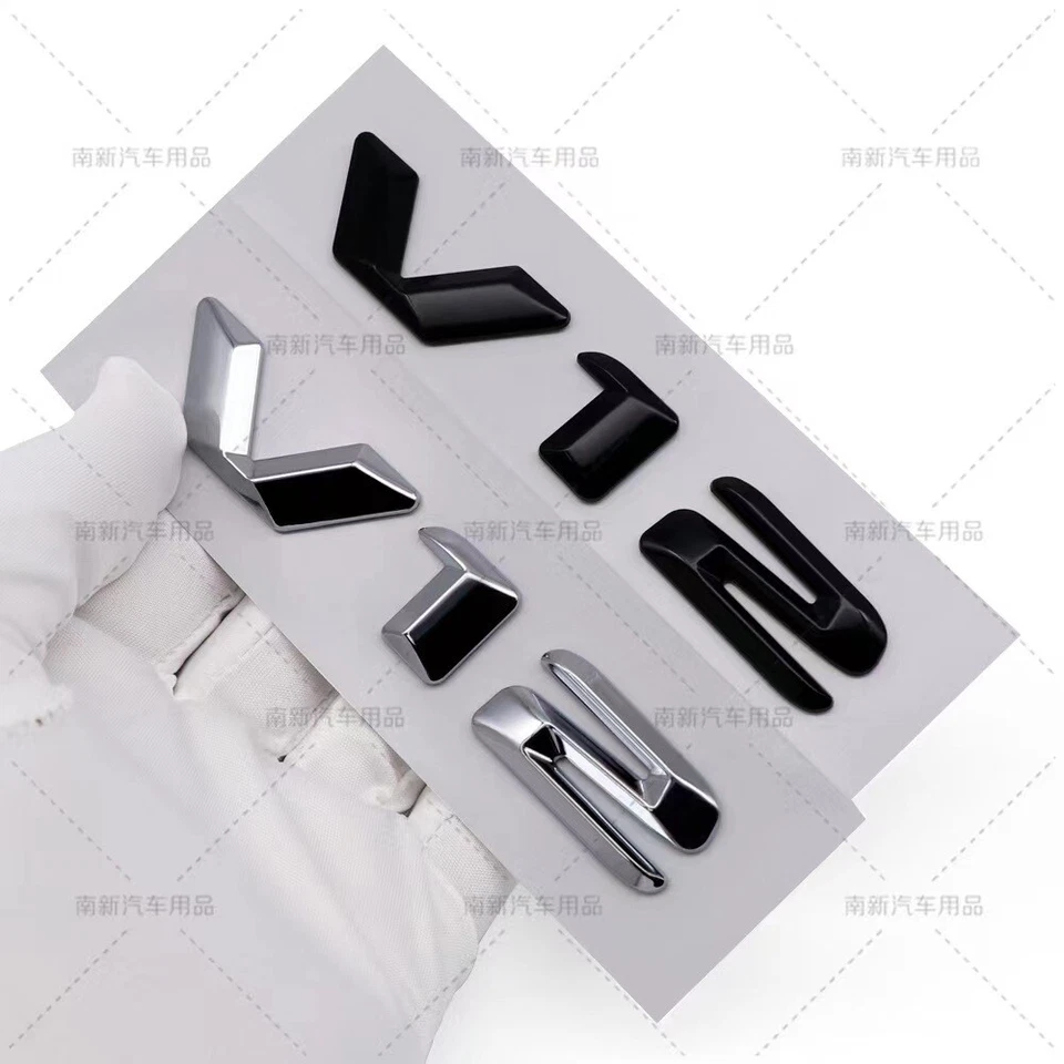 Pegatina insignia emblema lateral maletero V12 cromada 2 piezas para Mercedes-Benz Maybach S600 Foto 3 de 4