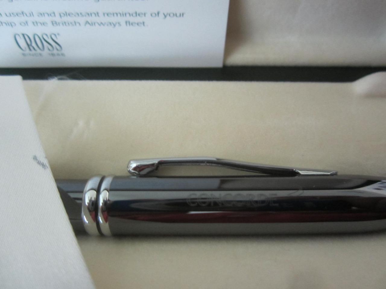 BRITISH AIRWAYS CONCORDE AIRPLANE CROSS CHROME GUN METAL GREY