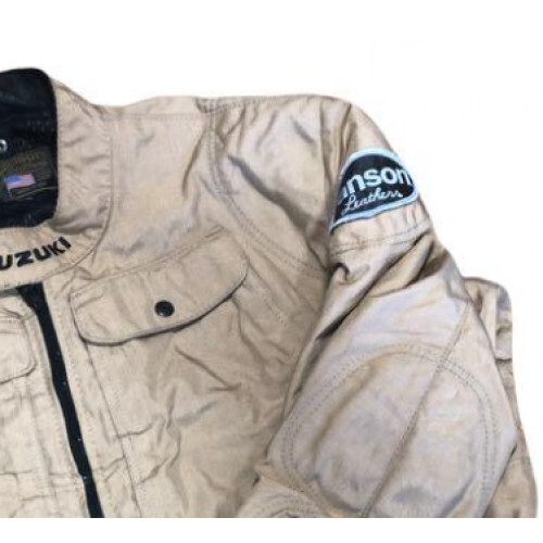 VANSON × SUZUKI Motorcycle Jacket Size:2XL Nylon,Leather VG limited From JAPAN - Picture 8 of 12