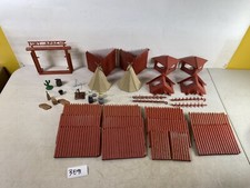 Fort Apache Playset Parts vintage indian cowboy western walls teepee Lot 3E91