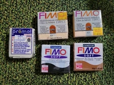 New Old Stock-Fimo Premo Clay Lot of 5 