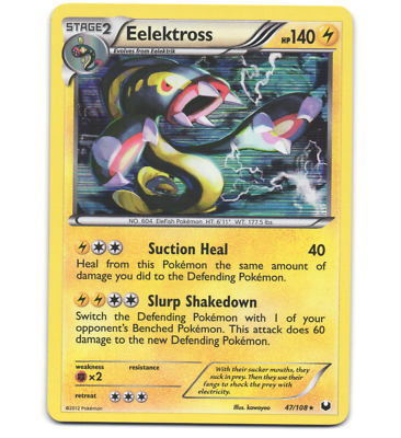 Pokemon 2012 Near Mint NM Eelektross Dark Explorers Holo 47/108