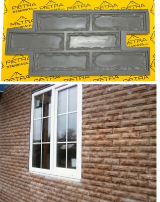 Slate Pattern Concrete Stamp Paving Moulds Brick Form Cement Stamping