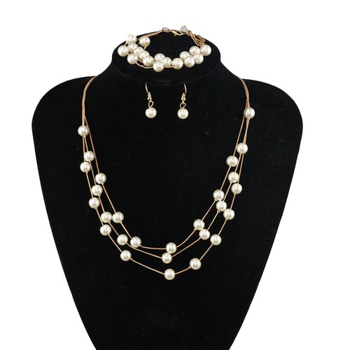 3 Piece Fashion Pearl Jewelry Set 