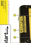 Champion Portable Generator Quick Start Guide Model 42432 Excellent Condition