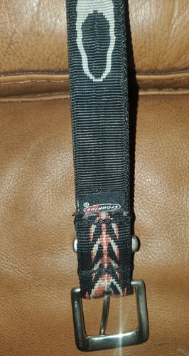 CROAKIES Geometric Tribal Belt Outdoor Gorp Blue/Black 36" Longest USA - Picture 10 of 11