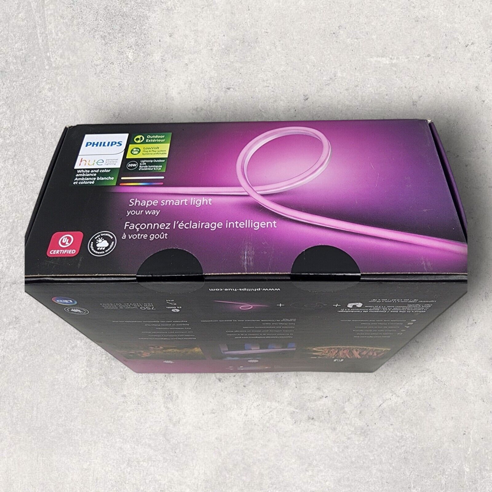 Philips Hue 555904 6.5ft Color Ambiance Outdoor LED Light Strip - NEW, Sealed