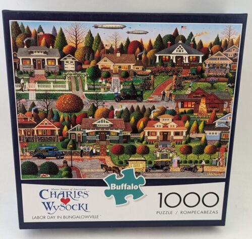 Buffalo Games Charles Wysocki Labor Day In Bungalowville 1000 Piece Puzzle