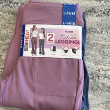 NWT 32 Degrees Heat Girls 2-pack Active Flare Pants- L 14-16