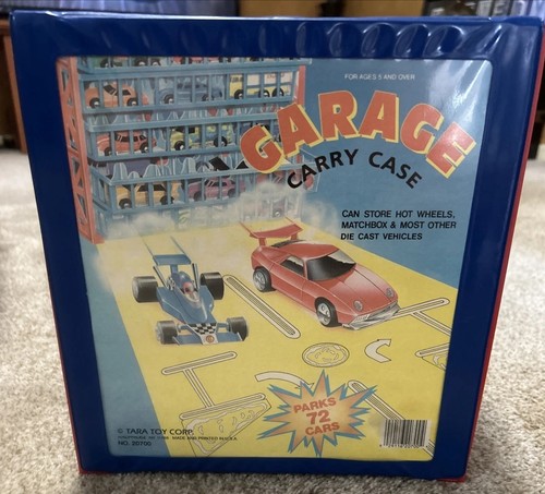Vintage Tara Garage Carrying Case Holds 72 Cars Stores Hot Wheels Matchbox 