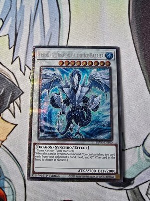 Trishula, Drache der Eisbarriere BLVO-DE100 Starlight Rare 1. Auflage NM