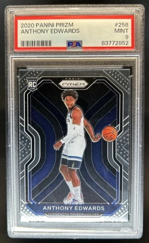 2020-21 Panini Prizm Anthony Edwards RC Rookie #258 Timberwolves PSA 9